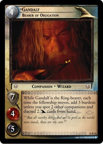 Lotr Tcg 13r33 - Gandalf, Bearer Of Obligation