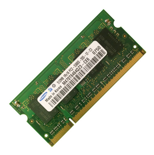 Ram 512mb Pc2-5300 Ddr2 667mhz Nonecc Cl5 200pin Sodimm