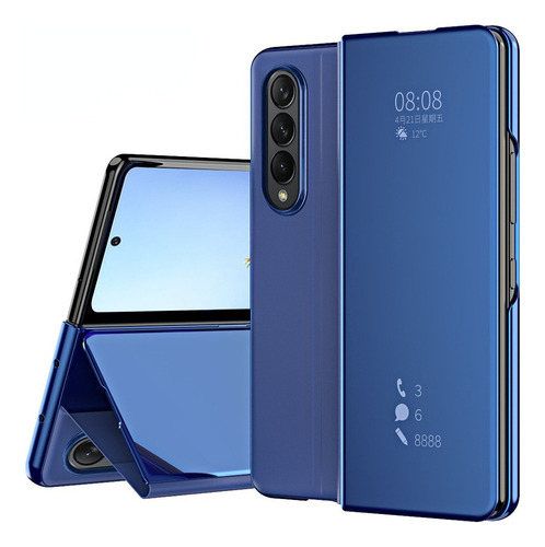 Funda De Piel Espejo For Samsung Galaxy Z Fold 4 3 5g