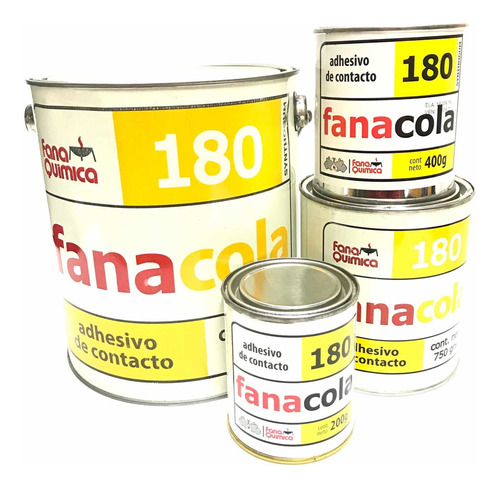 Adhesivo De Contacto Fana 180x2,8kg. Ideal Calzado/marroquin Color Amarillo