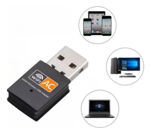 Mini Wifi Tarjeta Inalambrica Doble Banda Usb 2.4g+5g 600mb