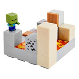 Mattel Minecraft Mini Figura Pistón Empujador De Entorno Def
