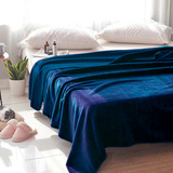 Cobertor Casal Toque De Seda 300 Gramas Antialérgico Luxo Cor Azul-marinho