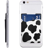 Porta Tarjetas Cow Print Adhesiva Para Funda De Celular