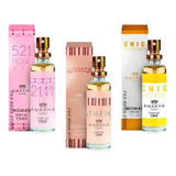 Kit 3 Perfume Feminino Amakha Paris 521 Vip Rose Athena Chic