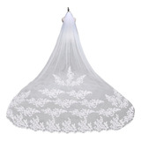 Velo Novia Con Peine Blanco 3 M Largo Para Boda, An