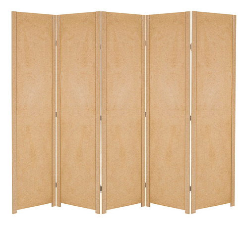 Biombo 5 Folha Divisor Ambiente Madeira Mdf Variado Escolher