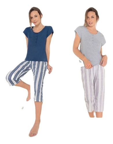 Pijama Verano Capri Jersey Lencatex 9791 Talles Grandes Al 8