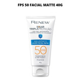 Protetor Facial Avon Renew Solar Hialurônico Matte Fps50 40g