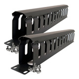 2 Organizador Horizontal 1u Cableado Red Metálico 19¨ Rack