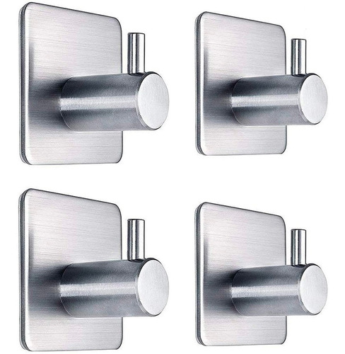 Gancho Perchero Percha Metal Adhesivo Acero Inox Reforzado