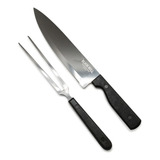 Set Cuchillo + Tenedor Parrillero Premium Black Bull 