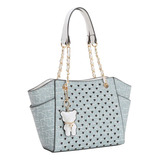 Bolsa Feminina New Cristal Ombro Chenson Ombro Cg83813 Cor Azul