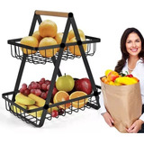 Frutero De Mesa Canasto Para Frutas 2 Niveles Cocina Hogar