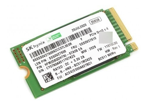 Disco Nvme (2242) 256gb Sk Hynix Pull New Cu Pcie S