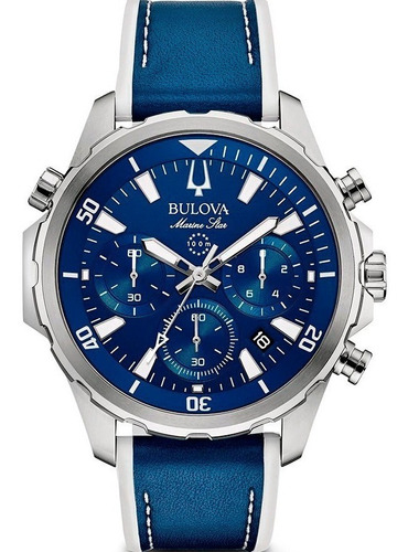 Bulova Marine Star Para Hombre Cronógrafo Original 96b287