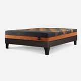 Cama Europea New Swag 2 Plazas 150 X 200 Cm Base Moro Color Marrón Oscuro