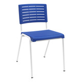 Cadeira Fixa Escritório Multiuso Niala Plaxmetal Nr17 Azul