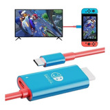 Cabo Nintendo Switch Tipo C Hdmi Tv 4k Dock Portatil