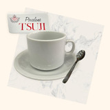 Set 12 Taza Desayuno Café Con Leche Tsuji Plato Y Cuchar    