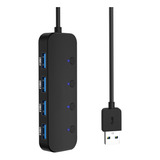 Divisor De Hub Usb Hub 4 Usb 3.0 De 5 Gbps, Extensor De Uno