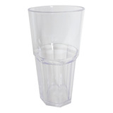 Vaso Facetado Cristal Plástico Caja X64 Unidades