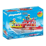 Playmobil City Life Lancha De Bomberos 70147 70pc C/motor