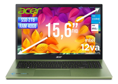 Portatil Acer Intel Core I5 1235u Disco Ssd 2tb Ram 40gb