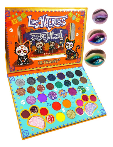 Paleta De Sombras Ultramo Los Muertos 35 Tonos Glitters/mate