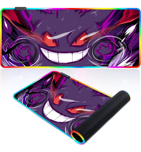 Alfombrilla De Mouse Rgb Para Juegos, Anime Gengar Grande, C