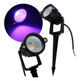 Kit 5 Lampara Led Luz Morada Dirigible Estaca Para Jardín