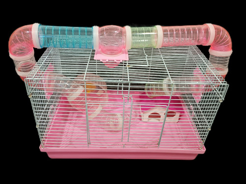 Jaula Grande Para Hamster Con Tubos Casita Y Rueda Jamster