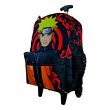 Mochila Bolsa Escolar Juvenil Rodinhas Do Naruto Shippuden