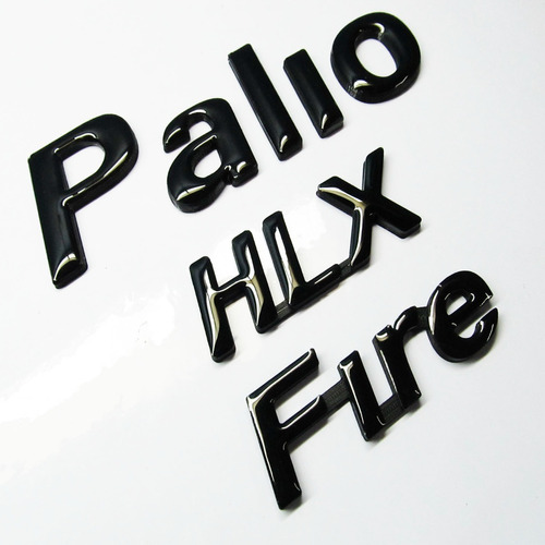 Emblemas Fiat Palio Hlx Fire 1.8 Negros Repuestos Pega 3m Foto 3