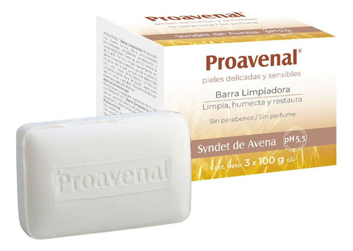 Barra Limpiadora Proavenal Omegatopic Suaviza Piel 3 X 100gr