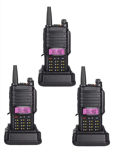 3pz Radio Comunicacion Portatil Walkie Talkie Vhf Uhf 10km