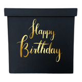 Caja De Madera Para Regalo Color Negro + Texto Personalizado