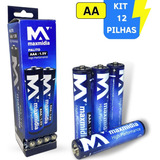 Kit 12 Pilhas Aa Normal Comum Aaa Palito 3 Cartelas C/4 Un