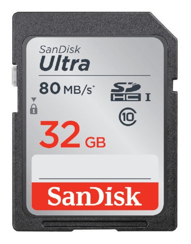 Memoria Sandisk Sd 32gb Ultra Sdhc Clase 10 80mb/s Para Foto
