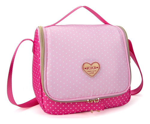 Bolsa Térmica De Bolinha Lancheira Feminina Transversal 2024 Cor Rosa