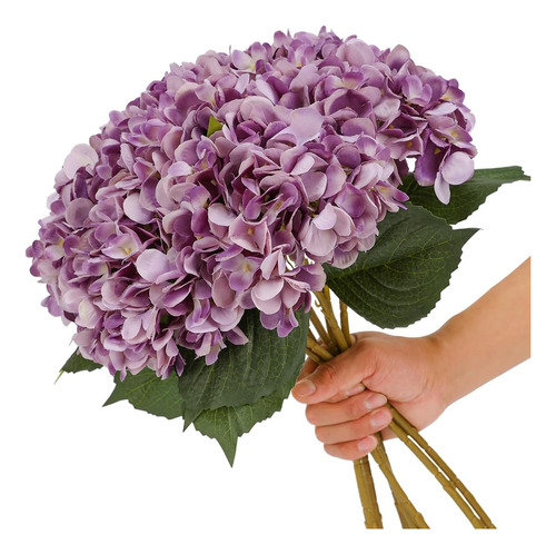 Tifuly Flores Artificiales De Hortensias Moradas Realistas, 