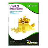 Vinilo Adhesivo Dorado Metalico Imprimible A4 / 20hojas