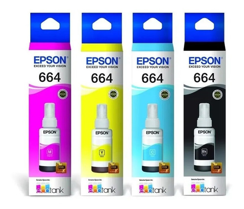 Combo Tinta Epson Original 664 L210 L220 L355 L365 L565 T664