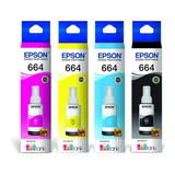 Combo Tinta Epson Original 664 L210 L220 L355 L365 L565 T664