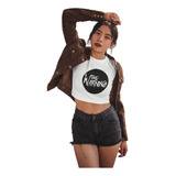 Playera Crop Top The Warning Logo