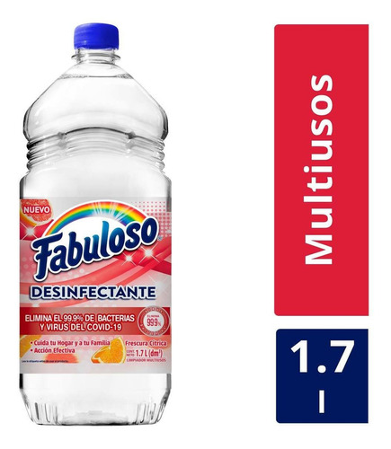 Limpiador Multiusos Líquido Fabuloso Sesinfectante Frescura Cítrica 1.7l