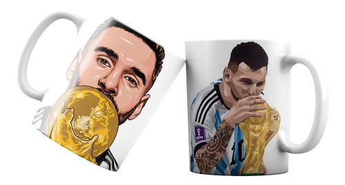 Tazón Taza Mug Messi  Besa La Copa  - Monstruatazas