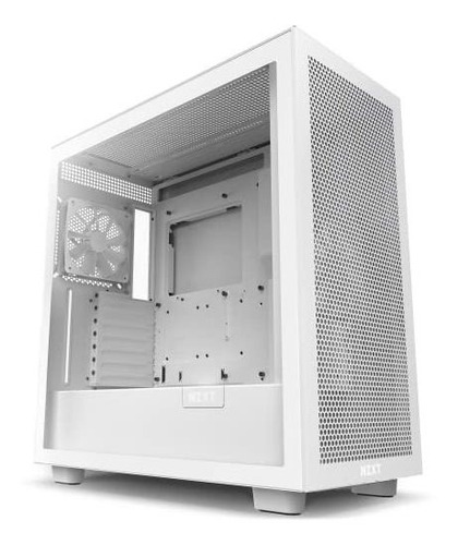 Gabinete Mid Tower Atx Nzxt H7 Flow Vidrio Templado White