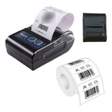 Mini Impressora Portatil Bluetooth 58mm + 1 Bobina Etiqueta 