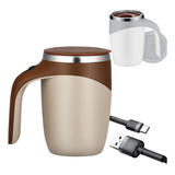 Caneca Copo Mixer Inox Misturador Automático Recarregável